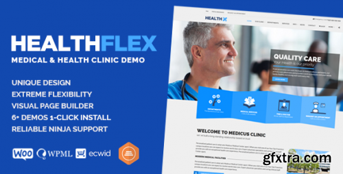 Themeforest - HEALTHFLEX - Doctor Medical Clinic &amp; Health WordPress Theme 13115123 v2.7.4 - Nulled