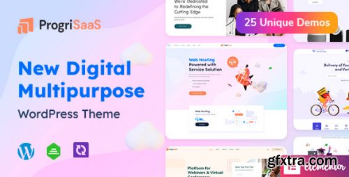 Themeforest - ProgriSaaS - Creative Landing Page WordPress Theme 32300979 v1.1.0 - Nulled