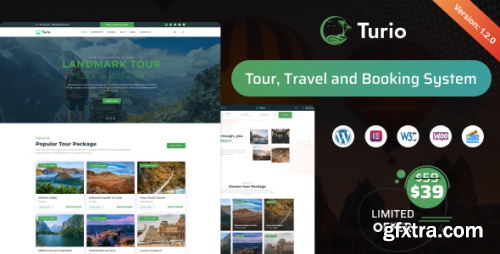 Themeforest - Turio - Tour and Travel WordPress Theme Tourism Agency 36671015 v1.2.0 - Nulled