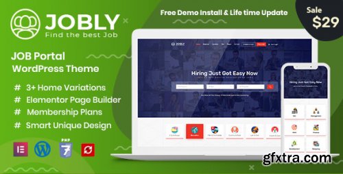 Themeforest - Jobly - Career Builder WordPress Theme 23720246 v1.2 - Nulled