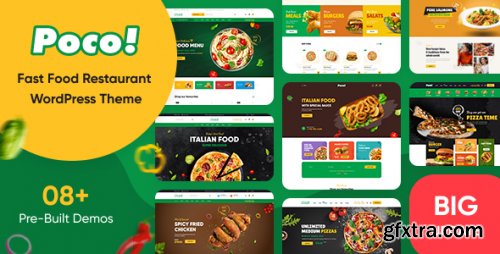 Themeforest - Poco - Fast Food Restaurant WordPress Theme 28465454 v2.1.1 - Nulled