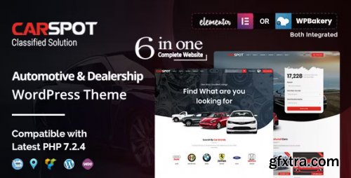 Themeforest - CarSpot – Dealership Wordpress Classified Theme 20195539 v2.4.0 - Nulled
