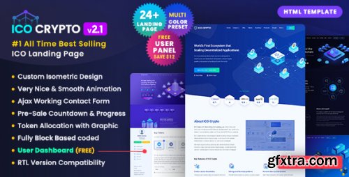 Themeforest - ICO Crypto - Multi-Purpose Landing Page HTML Template 21405614 v2.1.0 - Nulled