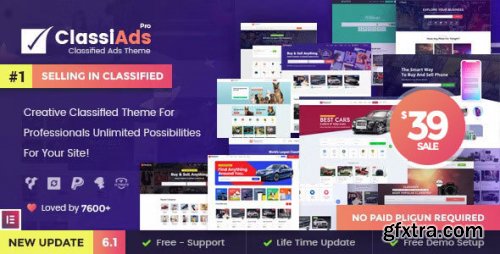 Themeforest - Classiads - Classified Ads WordPress Theme 8625840 v6.1.1 - Nulled