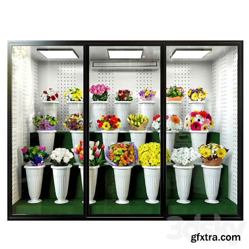 Refrigerated display for flowers