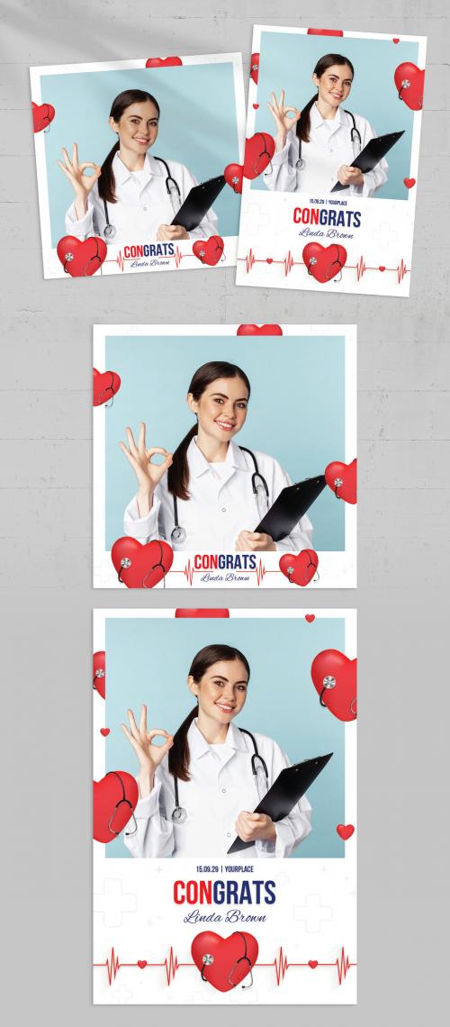 Medical Theme Photo Card Template 571943503