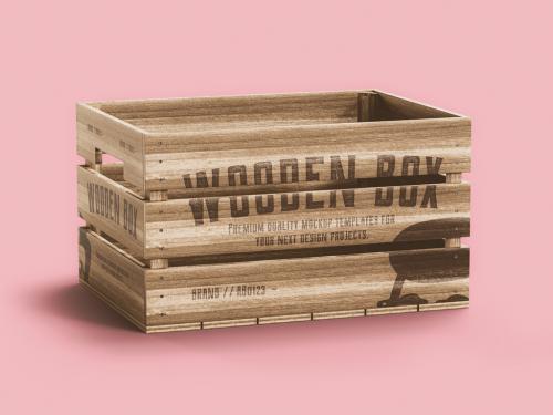 Wooden Box Mockup 573487533