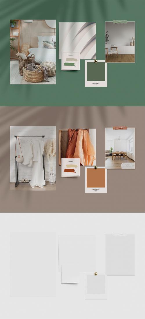 Wall Moodboard Mockup 584382627