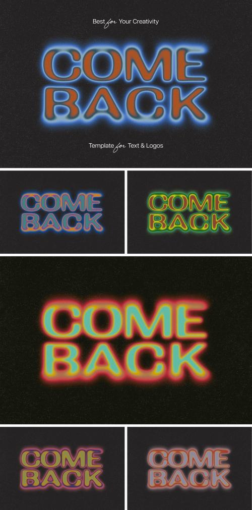 Come Back Text Effect Mockup 584691555