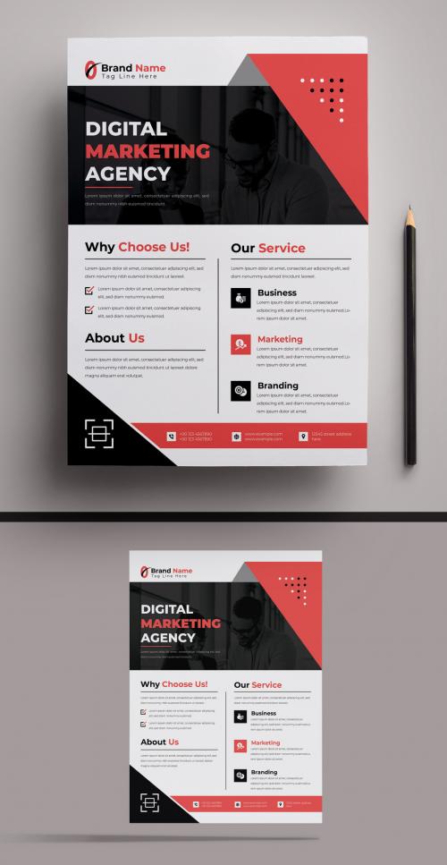 Digital Marketing Agency Flyer Design Template 582950954