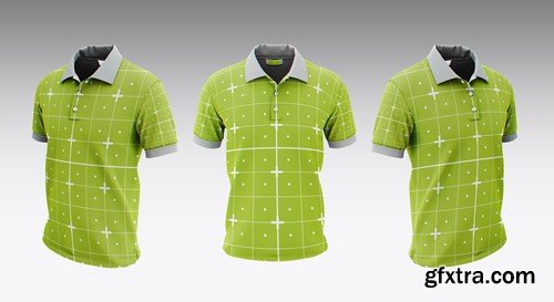 Short Sleeve Polo Shirt Mockup MR9X8Q6