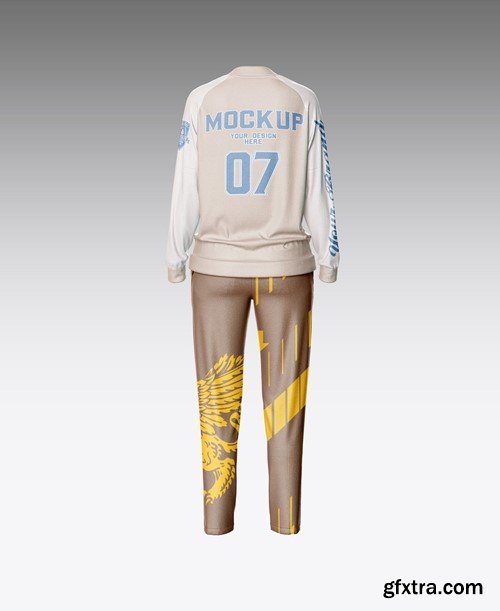 Women's Sport Tracksuit Kit Mockup N33VKJ3