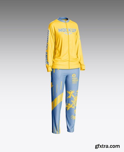 Women's Sport Tracksuit Kit Mockup N33VKJ3