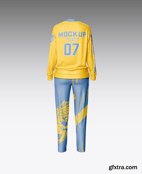 Women's Sport Tracksuit Kit Mockup N33VKJ3