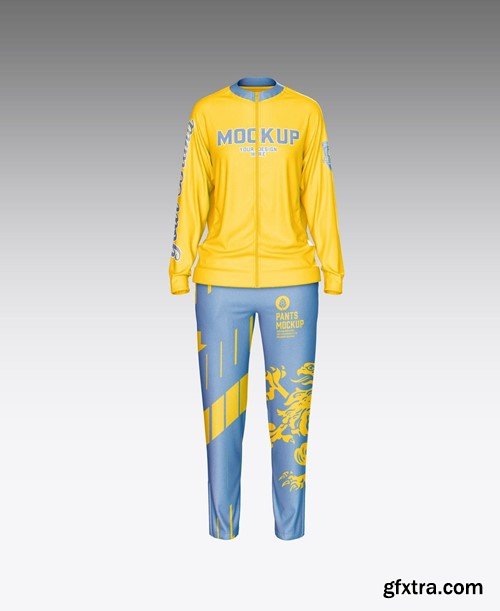 Women's Sport Tracksuit Kit Mockup N33VKJ3