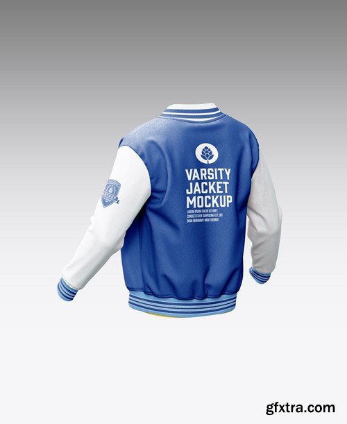 Varsity Bomber with T-Shirt Mockup XS53B5V