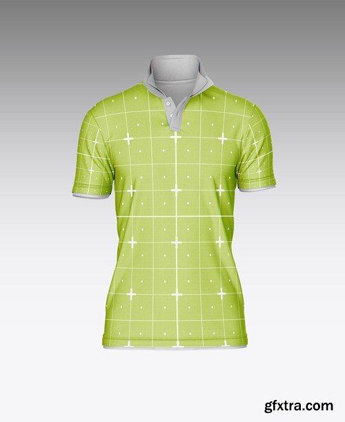 Men's Short Sleeve Polo Shirt Mockup UURWRRU