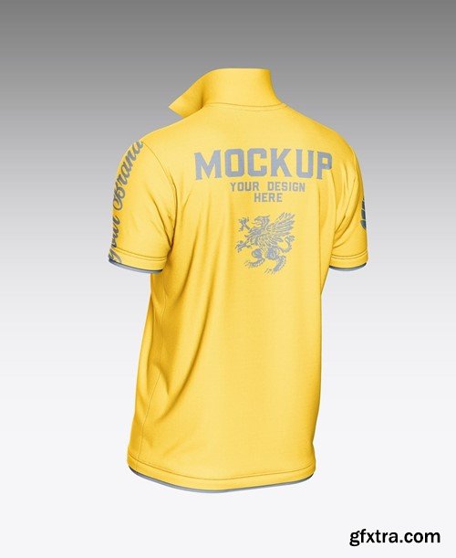 Men's Short Sleeve Polo Shirt Mockup UURWRRU