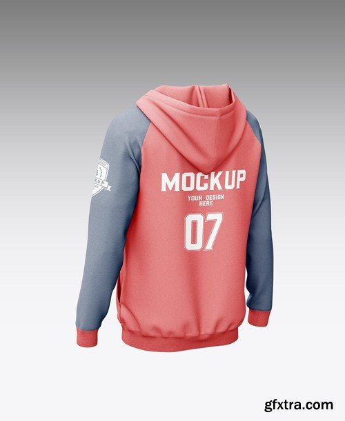 Open Zipped Hoodie with T-shirt Mockup 6R554P7