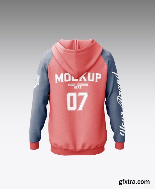 Open Zipped Hoodie with T-shirt Mockup 6R554P7