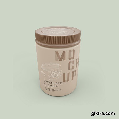 Plastic Jar for Food Mockup 6P52WSD