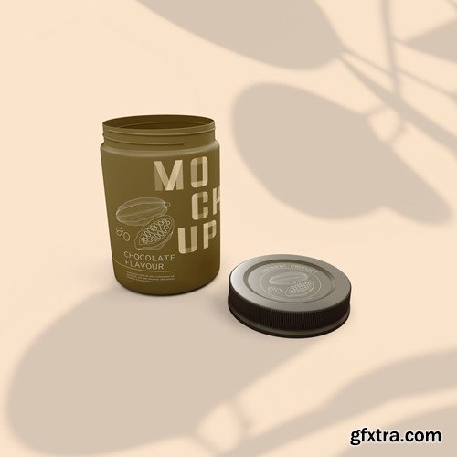 Plastic Jar for Food Mockup 6P52WSD