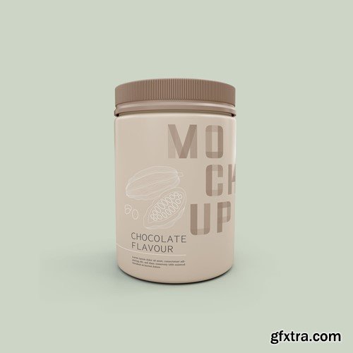 Plastic Jar for Food Mockup 6P52WSD