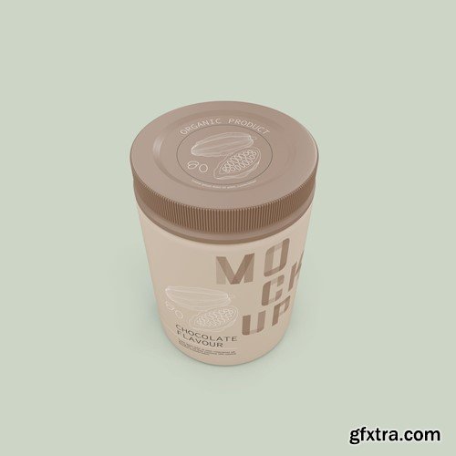 Plastic Jar for Food Mockup 6P52WSD