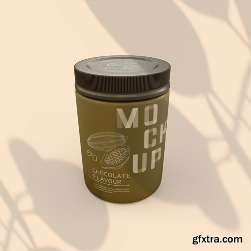 Plastic Jar for Food Mockup 6P52WSD