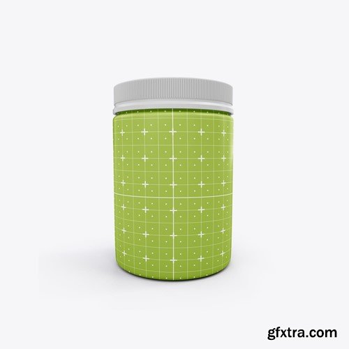 Plastic Jar for Food Mockup 6P52WSD