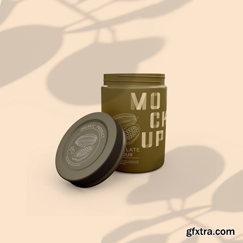 Plastic Jar for Food Mockup 6P52WSD