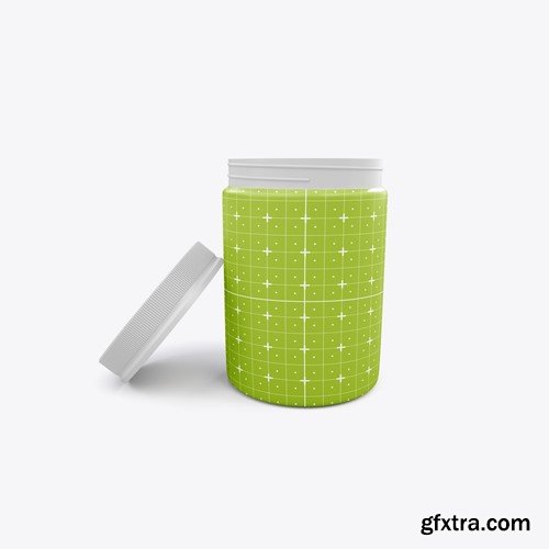 Plastic Jar for Food Mockup 6P52WSD