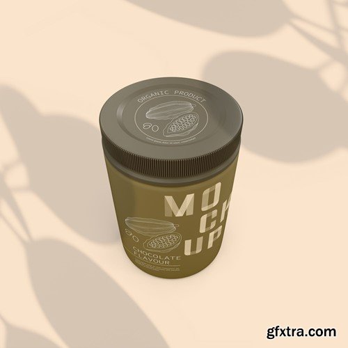 Plastic Jar for Food Mockup 6P52WSD