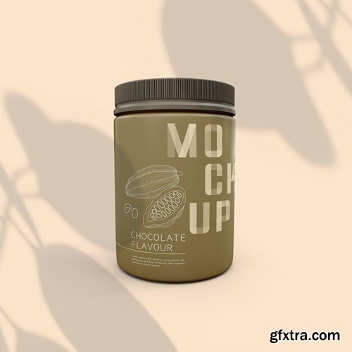 Plastic Jar for Food Mockup 6P52WSD