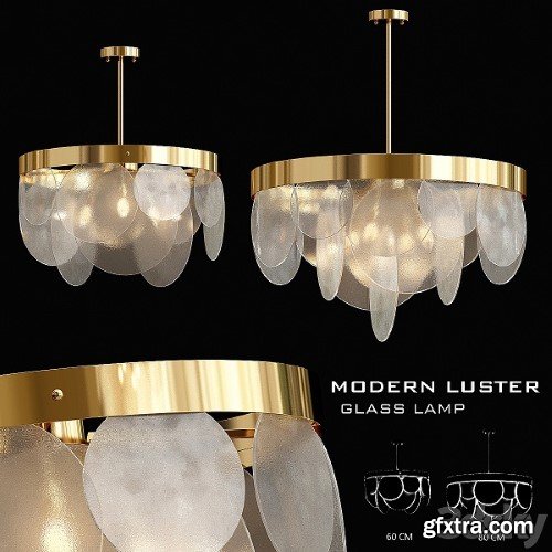 Modern Glass Frozen Chandelier 3d model