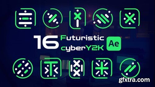 Videohive Futuristic animated cyberY2K Designs 46438174