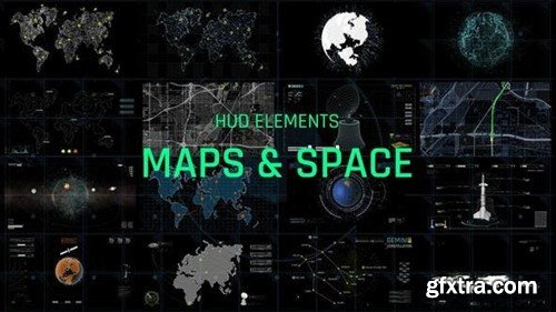 Videohive HUD Elements Maps And Space 45088397