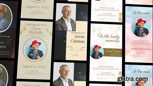 Videohive Funeral Memorial Card Instagram Story Reel 47200769