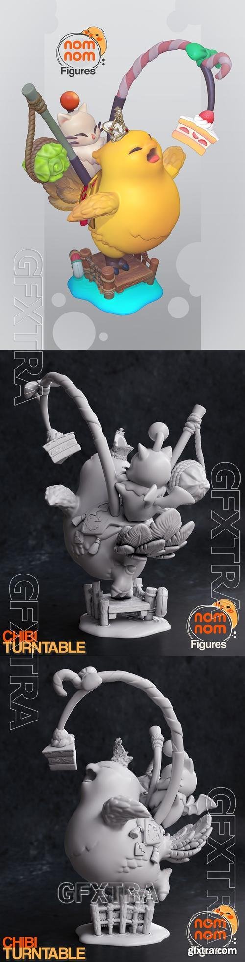 NomNom Figures - Chibi Chocobo - Final Fantasy VII &ndash; 3D Print Model