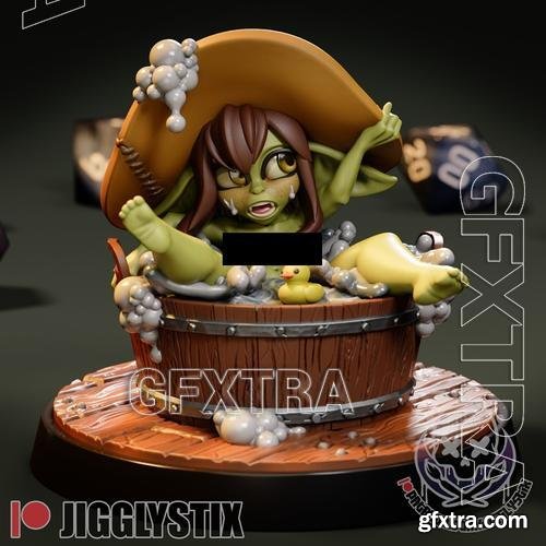 Jigglystix - Bath Time Goblin Girl &ndash; 3D Print Model