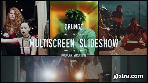 Videohive Grunge Grid Multiscreen Slideshow 47177471