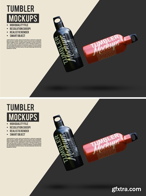 Tumbler Bottle Mockups Presentations WCHCRCL