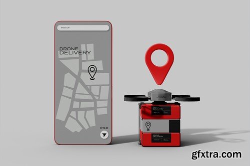 Delivery Drone Mockup 39Z5D72