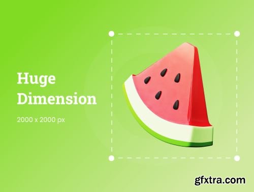 Fruit 3D Illustration Ui8.net