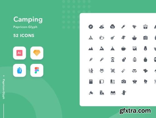 Camping-Papricon Glyph Ui8.net