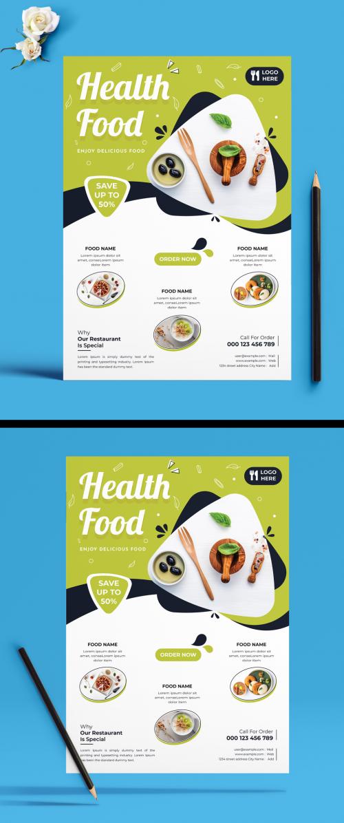 Health Food Flyer Design Template 586506977