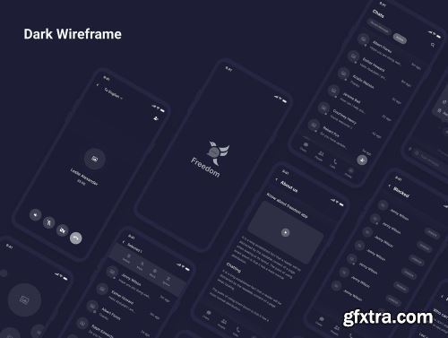 Freedom Messaging App UI Kit Ui8.net