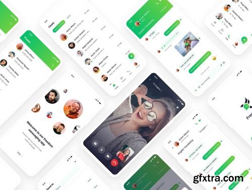 Freedom Messaging App UI Kit Ui8.net