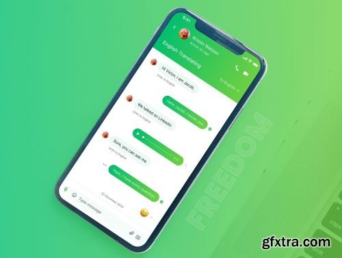 Freedom Messaging App UI Kit Ui8.net