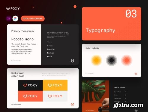 FOXY Brand Guideline - Branding & Style Guide Ui8.net